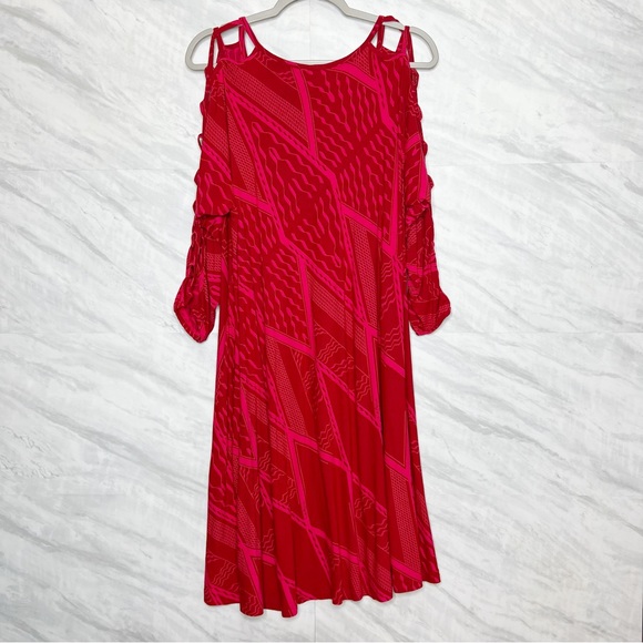 Missing Polynesia Red Tunic Dress 3/XL-1X - Picture 6 of 6